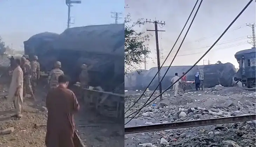 സൈനിക ട്രെയിൻ ലക്ഷ്യമിട്ട് പാകിസ്ഥാനിൽ ഉഗ്രസ്‌ഫോടനം: 24 മരണം