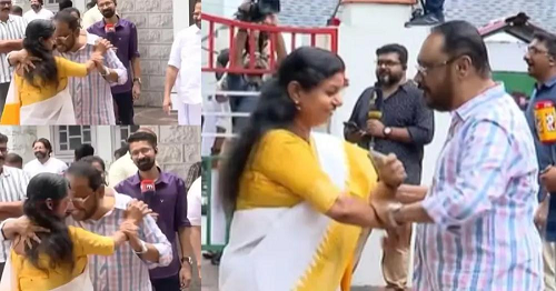 ബിന്ദു കൃഷ്ണയെ ആലിംഗനം ചെയ്യാൻ ശ്രമിച്ച് കോൺഗ്രസ് നേതാവ് ചെറിയാൻ ഫിലിപ്പ്