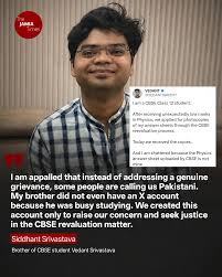 നീതി ചോദിച്ചതിന് ‘പാകിസ്താനി’ എന്ന് വിളിച്ച് സൈബർ ആക്രമണം; ഒടുവിൽ വിദ്യാർത്ഥിയോട് പരസ്യമായി തെറ്റ് ഏറ്റുപറഞ്ഞ് സിബിഎസ്ഇ